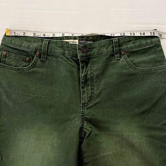 New St. John's Bay Green Jeans Womens Size 10 Bootcut Mid Rise Stretch Casual - Picture 7 of 14